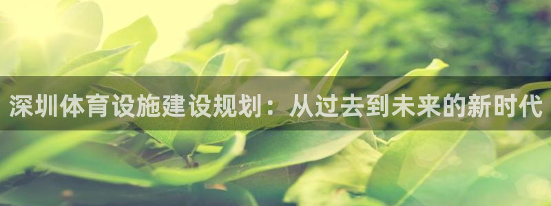 意昂体育4平台假的吗是真的吗：深圳体育设施建设规划：从过去到