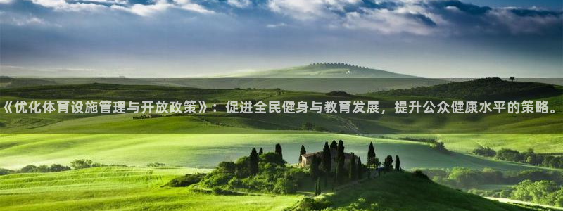 意昂4娱乐下载：《优化体育设施管理与开放政策》：促进